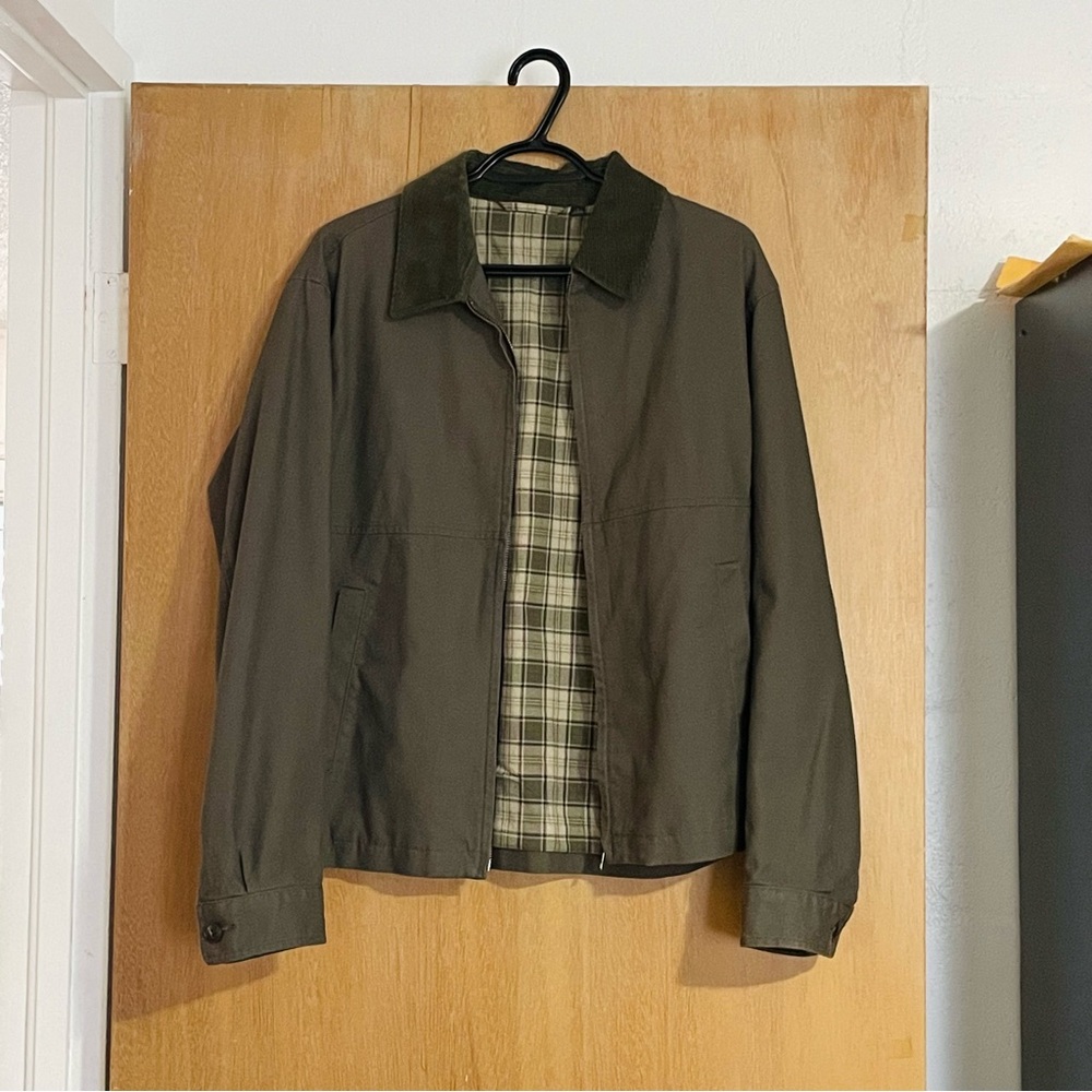 Uniqlo Zip-up Short Blouson in Olive Green